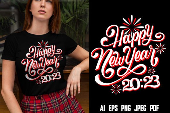 Celebrate with Style: The Happy New Year Retro 2023 Graphic