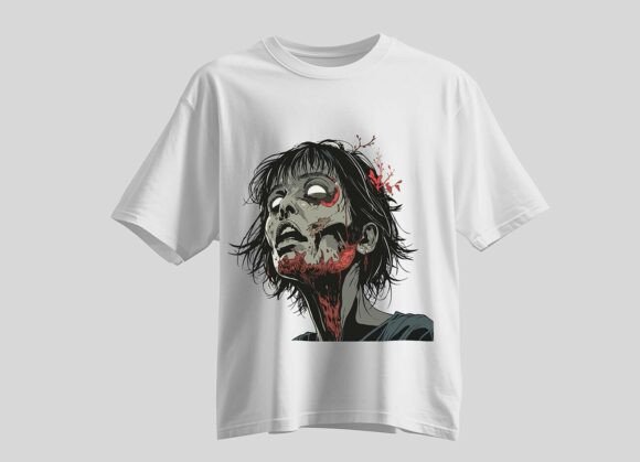 Unleash Your Brand’s Dark Side with the Female Zombie Vector Graphic